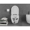 Mexen Lena pakabinamas WC dubuo be ratlankio su lėtai nusileidžiančiu dangčiu, duroplastinis, baltas raštas - 30224099