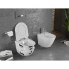Mexen Lena pakabinamas WC dubuo be ratlankio su lėtai nusileidžiančiu dangčiu, duroplastinis, baltas raštas - 30224099