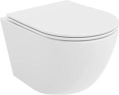 Mexen Lena WC klozetas Rimless su lėtai nusileidžiančia sėdyne slim, duroplastik, blizgus baltas - 30220400