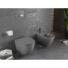 Mexen Lena WC puodas be ratlankio su lėtai nusileidžiančiu slim dangčiu, duroplast, tamsiai pilka matinė - 30224071