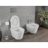 Mexen Rico WC puodelis Rimless su lėtai nusileidžiančiu plonu dangčiu, duroplastikas, blizgi balta - 30720500