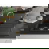 Mexen Bruno vienguba granitinė plautuvė su džiovykle 795 x 495 mm, Juoda, sifonas Auksinė - 6513791010-77-G