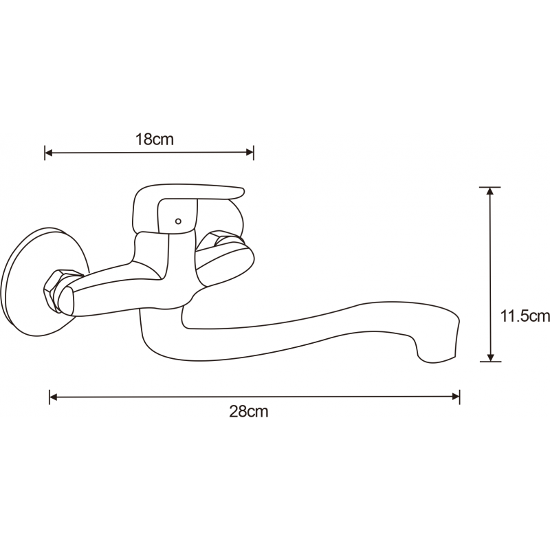 Mexen Eris virtuvinis maišytuvas su ilgu snapeliu, chromas - 671200-00