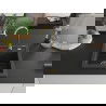Mexen Vito vienguba granitinė plautuvė 520 x 490 mm, Juodai dėmėtas, sifonas Auksinė - 6503521000-76-G