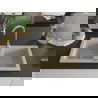 Mexen Mario granitinė virtuvės kriauklė, dviejų skyrių, 820 x 436 mm, smėlio spalvos, auksinis sifonas - 6504822000-69-G