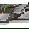 Mexen Mario dviguba granitinė plautuvė 820 x 436 mm, Balta, sifonas Auksinė - 6504822000-20-G