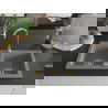 Mexen Mario dviguba granitinė plautuvė 820 x 436 mm, Pilka, sifonas Auksinė - 6504822000-71-G