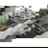 Mexen Mario dviguba granitinė plautuvė 820 x 436 mm, Pilka, sifonas Auksinė - 6504822000-71-G