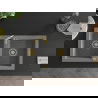 Mexen Mario dviguba granitinė plautuvė 820 x 436 mm, Pilka, sifonas Auksinė - 6504822000-71-G