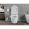 Mexen Rico pakabinamas WC puodas Rimless su lėtai nusileidžiančiu kietu dangčiu, duroplast, blizgus baltas - 30720200