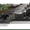 Mexen Mario dviguba granitinė plautuvė 820 x 436 mm, Juoda/Auksinė metallic, sifonas Auksinė - 6504822000-75-G