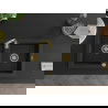 Mexen Mario dviguba granitinė plautuvė 820 x 436 mm, Juoda, sifonas Auksinė - 6504822000-77-G