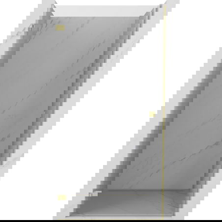 Mexen Lunar-B kairiosios pusės atveriamos dušo durys 55 cm, permatomos, auksinės - 832-055-000-50-00-L