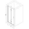 Mexen Lima sulankstomos dušo durys 60 cm, Skaidrus, Chromo - 856-060-000-01-00