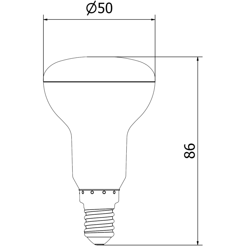 Mexen Nova LED lemputė E14, R50, 3W, Šalta - 6500K, 315 lm - L103-E14-0365-01