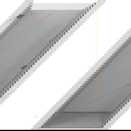 Mexen Lunar-B kairiosios šoninės dušo durys 45 cm, skaidrios, rožinio aukso - 832-045-000-60-00-L