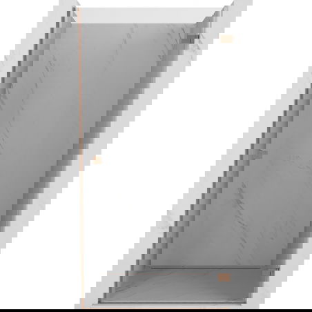 Mexen Lunar-B dešinės pusės atveriamos dušo durys 55 cm, skaidrios, šlifuota varis - 832-055-000-65-00-P