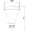 Mexen Nova LED lemputė E27, R63, 10W, Šilta - 3000K, 1055 lm - L104-E27-1030-01