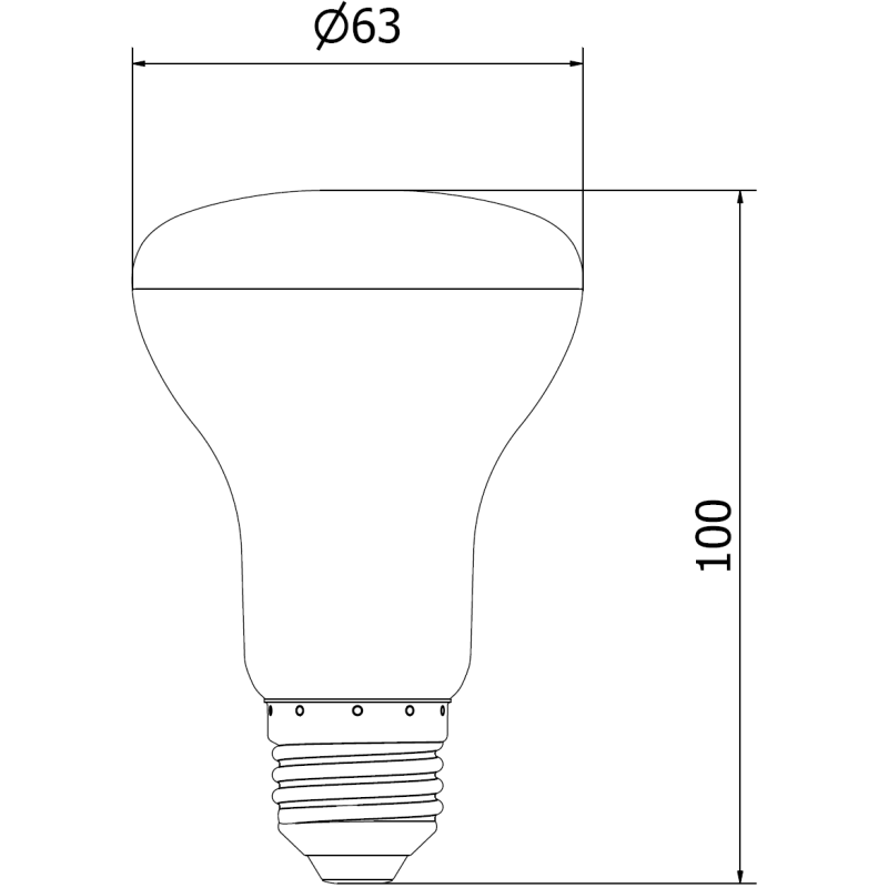 Mexen Nova LED Lemputė E27, R63, 12W, Neutrali - 4000K, 1260 lm - L104-E27-1240-01