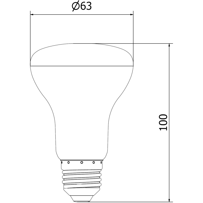 Mexen Nova LED lemputė E27, R63, 12W, šalta - 6500K, 1260 lm - L104-E27-1265-01