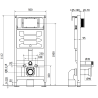 Mexen potinkinis WC montavimo rinkinys Fenix Slim su WC dubeniu Sofia, juodas matinis - 6103354XX85