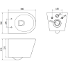 Mexen potinkinė WC sistema Fenix Slim su WC klozetu Rico, juoda matinė - 6103372XX85