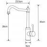 Mexen Inu virtuvinis maišytuvas, inox - 672200-99