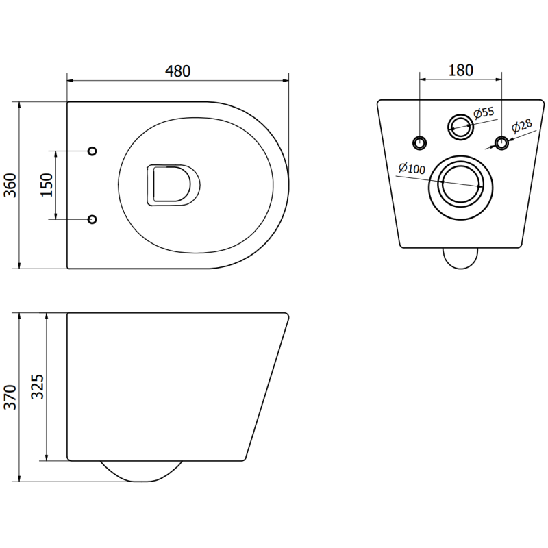 Mexen Rico požeminių tvirtinamų WC komplektas Fenix XS-F su WC puodu ir lėtai nuleidžiamu dangčiu, šviesiai pilka matinė