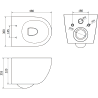 Mexen WC potinkinė sistema Fenix XS-F su WC Lena, juodas matas - 6803322XX85