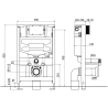 Mexen potinkinis WC rinkinys su Fenix XS-F rėmu ir Teo WC puodu, blizgus baltas - 6803385XX00