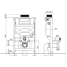Mexen potinkinis WC komplektas rėmas Fenix XS-U su WC dubeniu Sofia, juodas matinis - 6853354XX85