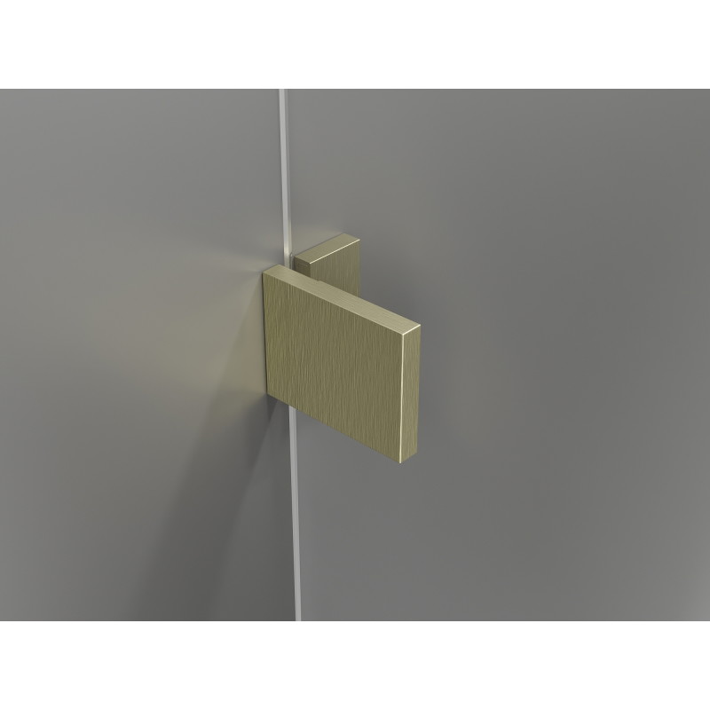 Mexen Lunar L Dviguba dešų kabina, pasukama dešinė 95 x 80 cm, skaidri, auksinė šlifuota - 834L-095P-080L-55-00