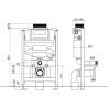Mexen paslėptas WC rėmas Fenix XS-U su WC dubeniu Carmen, juodas matinis - 6853388XX85