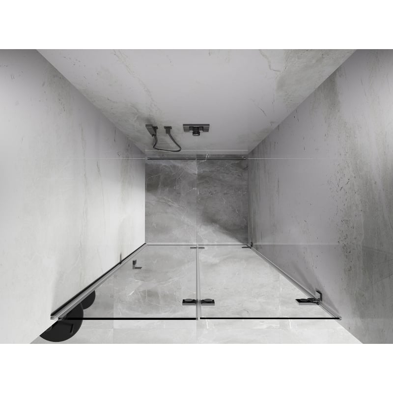 Mexen Lunar-F sulankstomos dušo durys, dešinės, 55 cm, skaidrios, chromuotos - 836-055-000-01-00-P