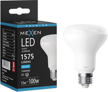 Mexen Nova LED lemputė E27, R80, 15W, Šalta - 6500K, 1575 lm - L105-E27-1565-01