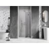 Mexen Lunar-F sulankstomos dešinės dušo durys 55 cm, skaidrios, šlifuotas nikeliu - 836-055-000-97-00-P