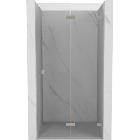 Mexen Lunar-F sulankstomos dešinės dušo durys 55 cm, skaidrios, šlifuotas nikeliu - 836-055-000-97-00-P