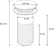 Mexen apvalus paspaudžiamasis kamštis, pilkas akmuo - 79910-65