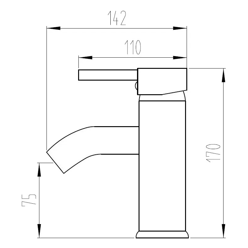 Mexen Lua praustuvo maišytuvas, baltas - 72800-20