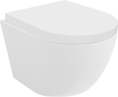 Mexen Lena WC dubuo Rimless su lėtai nusileidžiančia tvirta sėdyne, duroplastikas, blizgi balta - 30220200