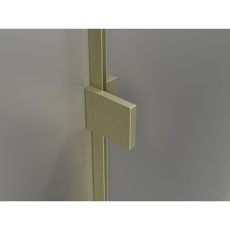 Mexen Lunar L Dviguba dešinė dušo kabina 110 x 90 cm, skaidri, matinio aukso spalvos - 834L-110P-090L-55-00