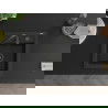 Mexen Vito granitinė vienos kameros kriauklė 520 x 490 mm, juoda/sidabrinė metalika, juodas sifonas - 6503521000-73-B