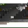 Mexen Vito granitinis kriauklė vienos sekcijos 520 x 490 mm, juoda/auksinė metalika, juodas sifonas - 6503521000-75-B