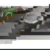 Mexen Cesar granito virtuvės kriauklė su vienu skyriumi ir nutekėjimu, 775 x 470 mm, pilka, auksinis sifonas - 6514771010-71-G
