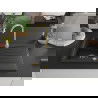 Mexen Cesar vienguba granitinė plautuvė su džiovykle 775 x 470 mm, Juoda/Sidabrinis metallic, sifonas Auksinė - 6514771010-73-G