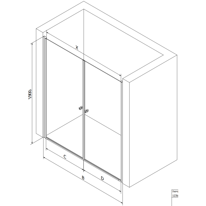 Mexen Pretoria Duo darinės dušo durys 140 cm, permatomos, chromas - 852-140-000-02-00