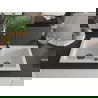 Mexen Mario dviguba granitinė plautuvė 820 x 436 mm, Balta, sifonas Juoda - 6504822000-20-B