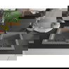 Mexen Mario dviguba granitinė plautuvė 820 x 436 mm, Pilka, sifonas Juoda - 6504822000-71-B