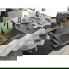 Mexen Mario dviguba granitinė plautuvė 820 x 436 mm, Pilka, sifonas Juoda - 6504822000-71-B