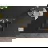Mexen Milo vienguba granitinė plautuvė 435 x 410 mm, Juodai dėmėtas, sifonas Auksinė - 6505441000-76-G
